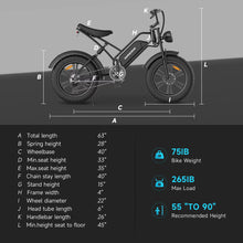 Load image into Gallery viewer, MX-23 Fat Tire Electric Bike 20&quot;
